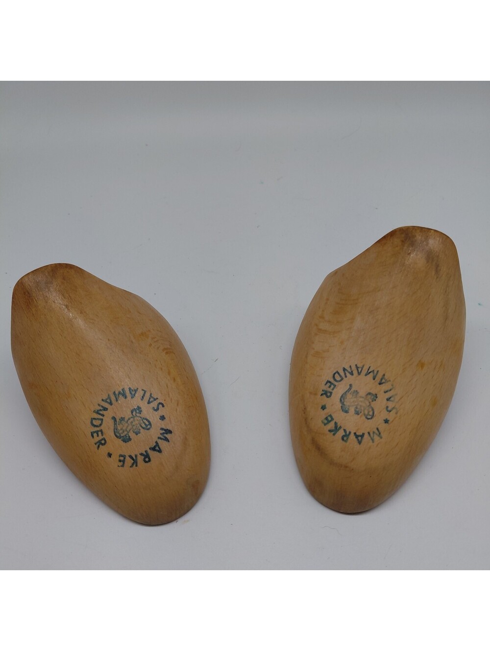 Vintage Salamander Wooden Shoe Trees Pair Spring Loaded Made in Sweden